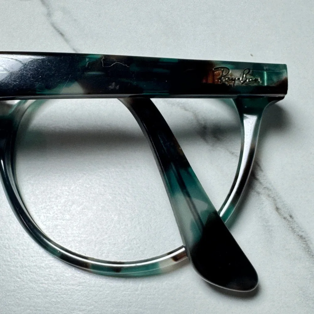 Ray-Ban RB 5380 5949 Green Tortoise Round Eyeglasses Frames 50-19-145